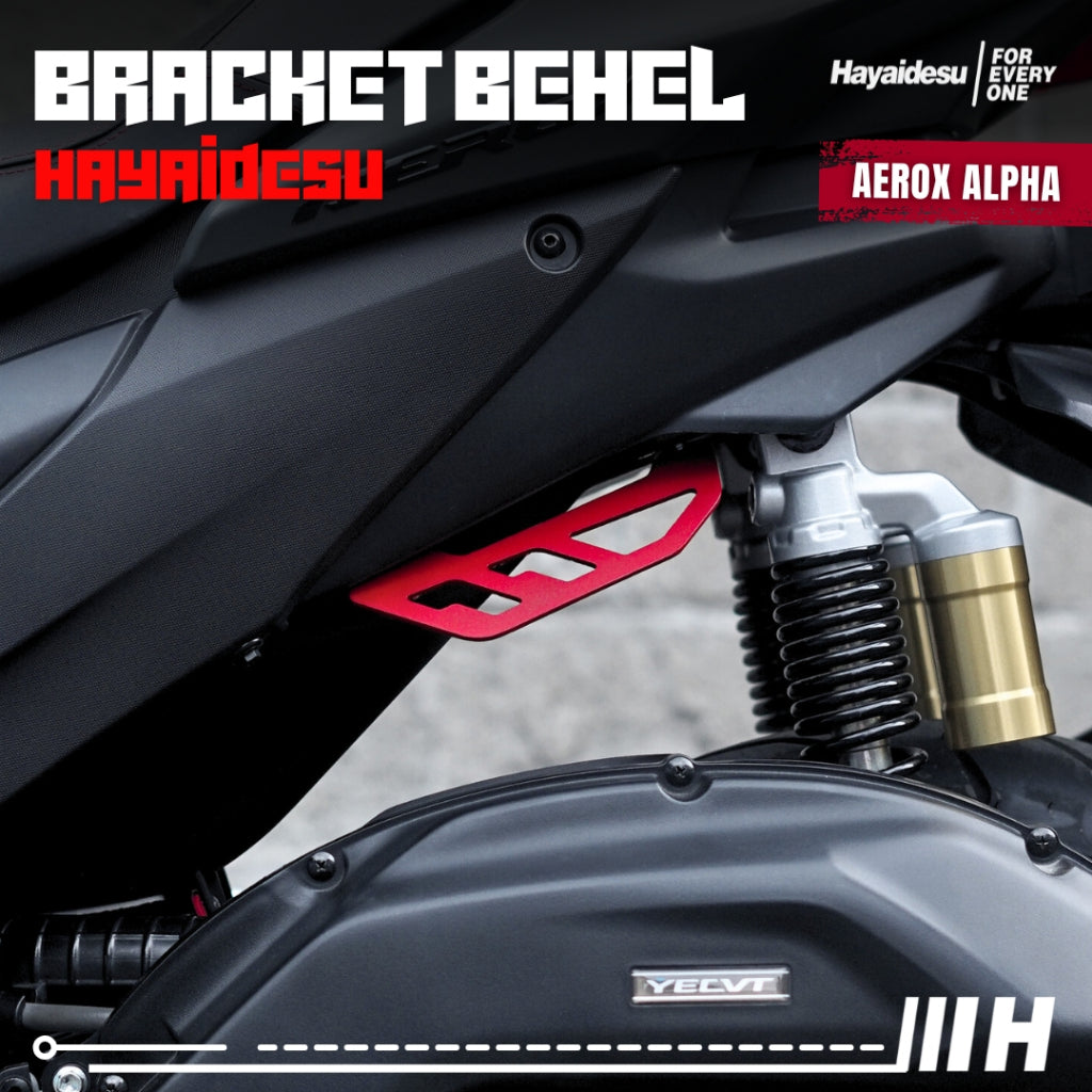 Hayaidesu Bracket Behel Yamaha AEROX ALPHA (Standard, Cybercity, Turbo) - 3mm Steel Material High Quality
