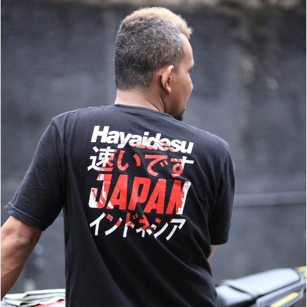 Hayaidesu Japan Back Print T Shirt Short Sleeve