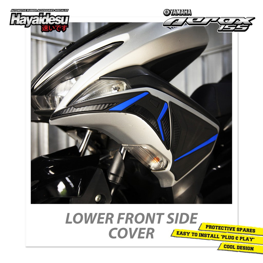 Hayaidesu Lower Front Side Protector Cover Aerox Old Aksesoris Decal Variasi Carbon NVX