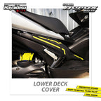 Hayaidesu Lower Deck Protector Aerox Old Aksesoris Decal Variasi Carbon Pelindung Body Aerox