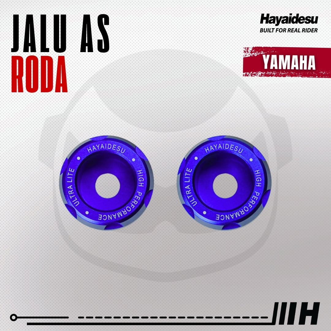 Hayaidesu Jalu As Roda Depan Yamaha CNC Aluminium Anodize