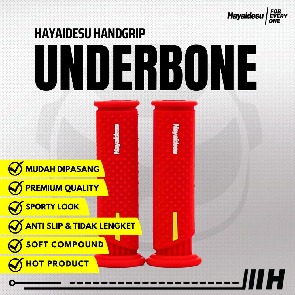 Hayaidesu Handgrip UNDERBONE - Hand Grip Motor Sport & Matic ADV, PCX, NMAX, Aerox, Ninja, Zx, CBR, R25, GSX, MX King (Ujung Terbuka)