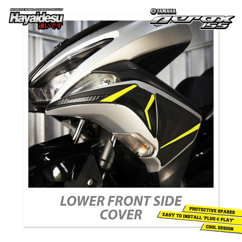 Hayaidesu Lower Front Side Protector Cover Aerox Old Aksesoris Decal Variasi Carbon NVX