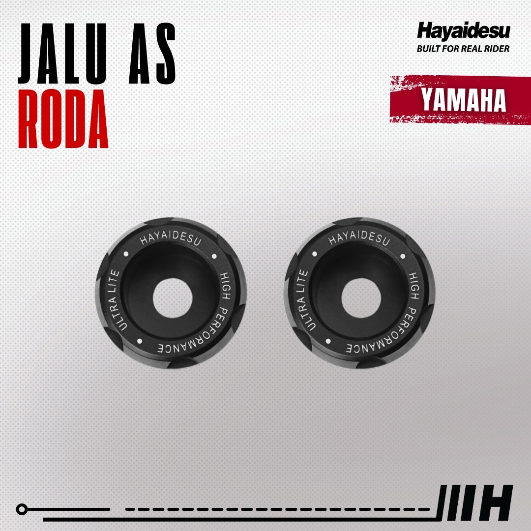 Hayaidesu Jalu As Roda Depan Yamaha CNC Aluminium Anodize