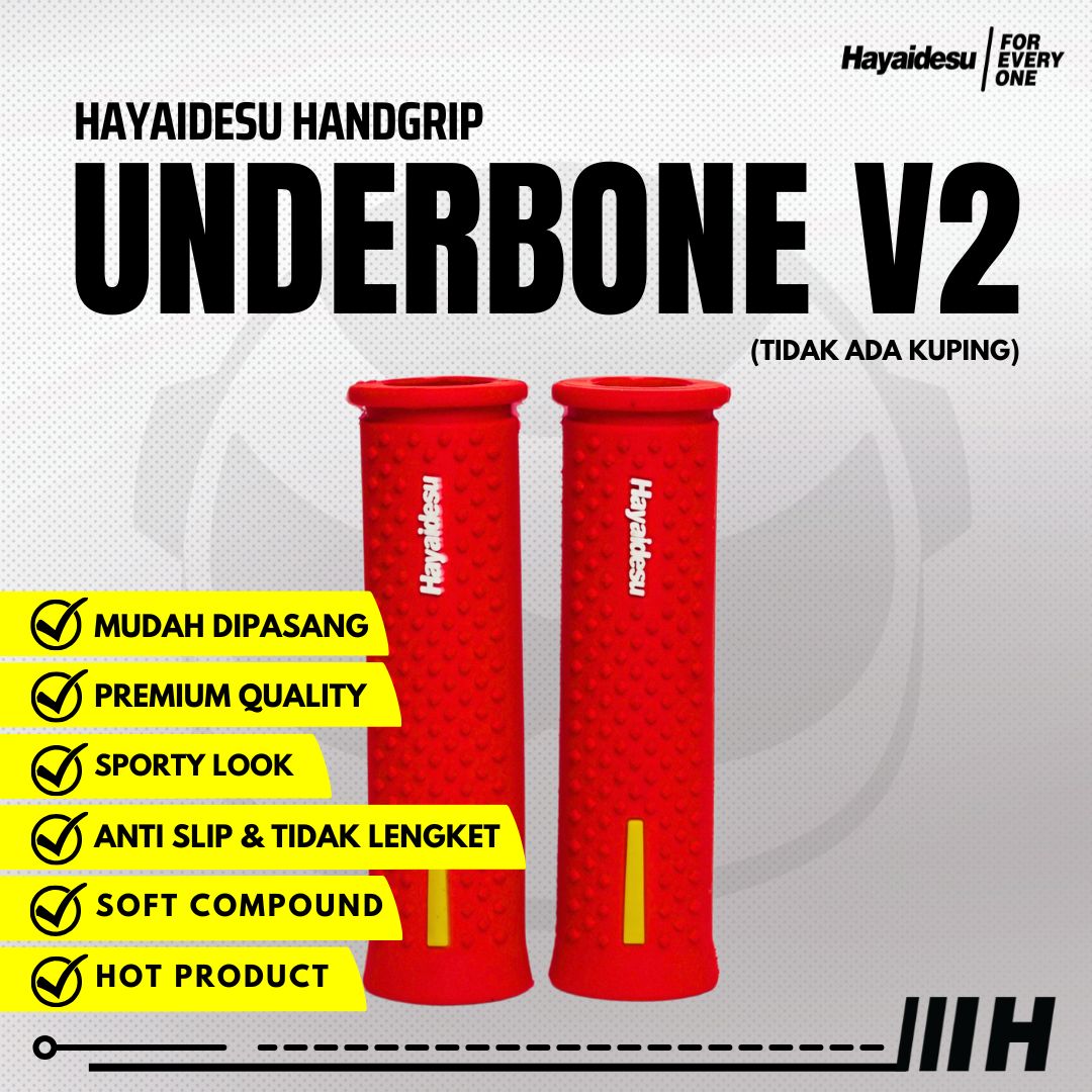 Hayaidesu Handgrip UNDERBONE - Hand Grip Motor Sport & Matic ADV, PCX, NMAX, Aerox, Ninja, Zx, CBR, R25, GSX, MX King (Ujung Terbuka)
