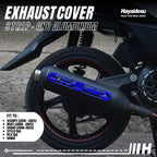 Hayaidesu Exhaust / Knalpot Cover Aluminium CNC (STRIP) Vario/Scoopy/Beat/Stylo/Pcx/Genio