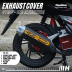 Hayaidesu Exhaust / Knalpot Cover Aluminium CNC (STRIP) Vario/Scoopy/Beat/Stylo/Pcx/Genio