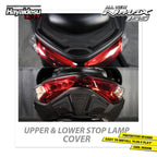 Hayaidesu All New NMAX 2020-2024 Upper & Lower Stop Lamp Cover Variasi Body Protector Aksesoris Motor