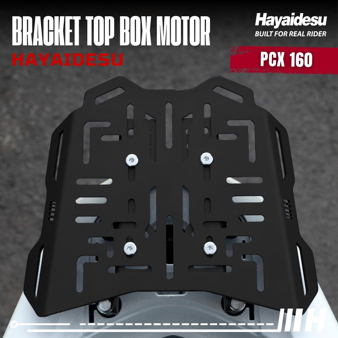 Hayaidesu Bracket Top Box Motor PCX 160 - Bracket Dudukan Box Belakang PCX 160