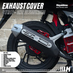 Hayaidesu Exhaust / Knalpot Cover Aluminium CNC (STRIP) Mio/Fazzio/Freego/Filano/Soul GT/X-Ride