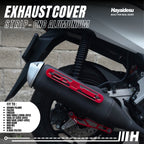 Hayaidesu Exhaust / Knalpot Cover Aluminium CNC (STRIP) Mio/Fazzio/Freego/Filano/Soul GT/X-Ride