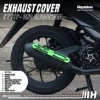 Hayaidesu Exhaust / Knalpot Cover Aluminium CNC (STRIP) Mio/Fazzio/Freego/Filano/Soul GT/X-Ride