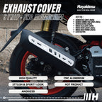 Hayaidesu Exhaust / Knalpot Cover Aluminium CNC (STRIP) NMAX / LEXI / AEROX