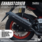 Hayaidesu Exhaust / Knalpot Cover Aluminium CNC (STRIP) NMAX / LEXI / AEROX