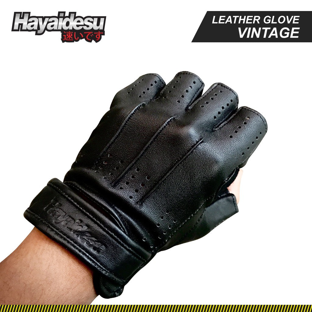 Hayaidesu Gloves Vintage Half Finger