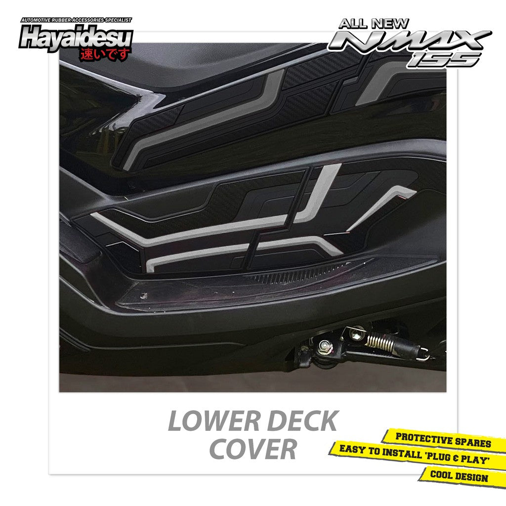 Hayaidesu All New NMAX 2020-2024 Lower Deck Cover Variasi Body Protector Aksesoris Motor