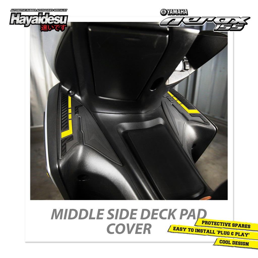 Hayaidesu Middle Side Protector Cover Aerox Old Aksesoris Decal Variasi Carbon Pelindung Deck