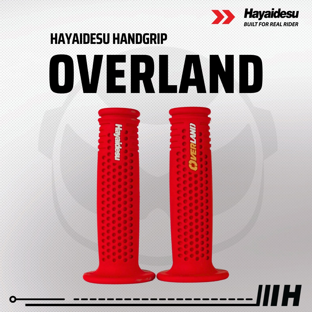 Hayaidesu Handgrip OVERLAND - Hand Grip Motor Sport & Matic ADV, PCX, NMAX, Aerox, Ninja, Zx, CBR, R25, GSX (Ujung Terbuka)