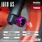 Hayaidesu Jalu As Roda Depan Yamaha CNC Aluminium Anodize