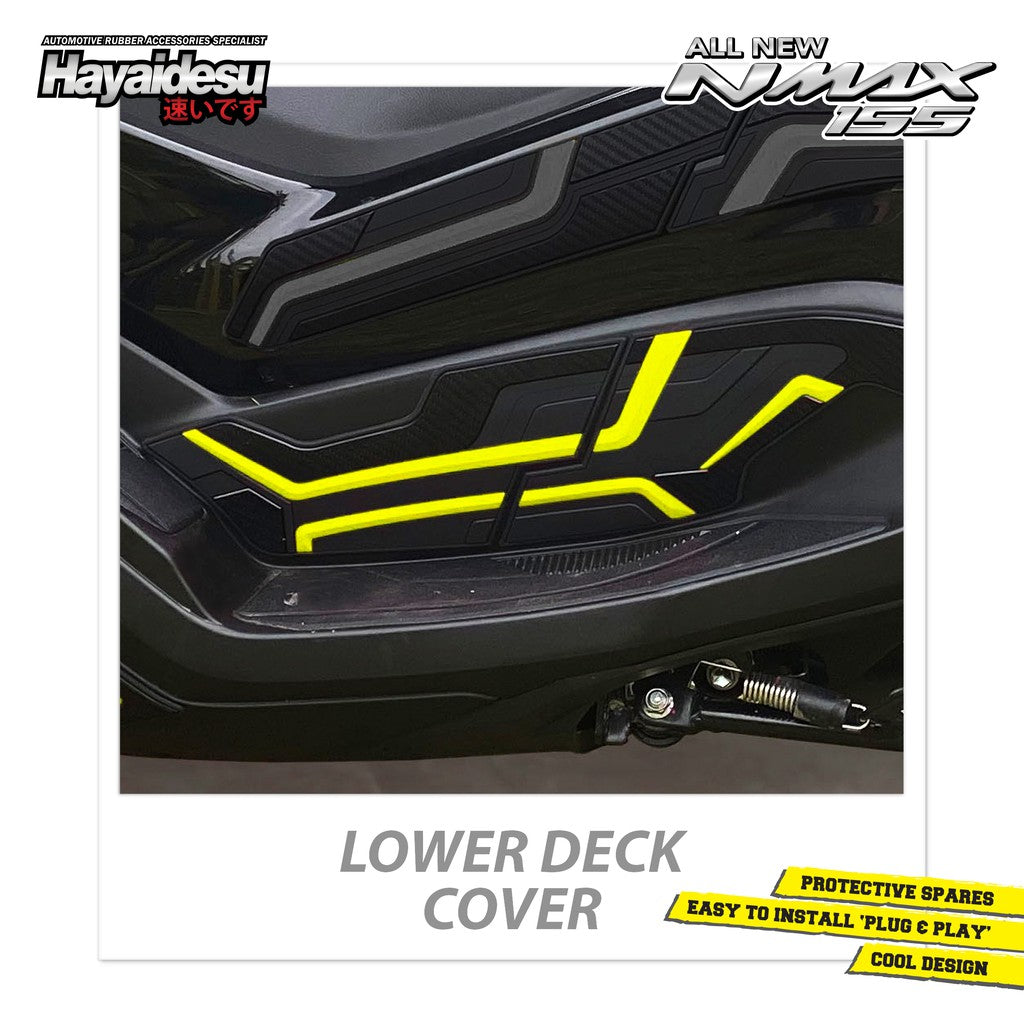 Hayaidesu All New NMAX 2020-2024 Lower Deck Cover Variasi Body Protector Aksesoris Motor