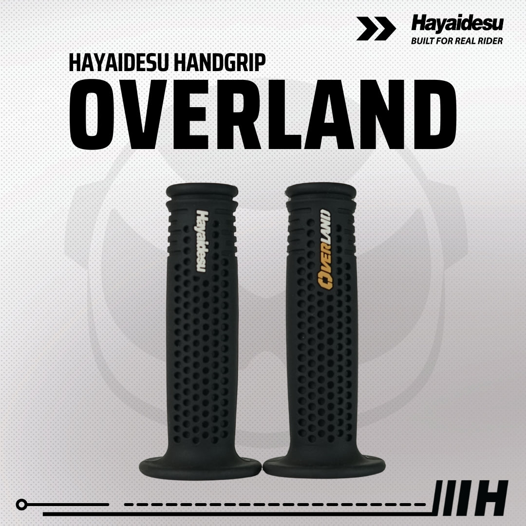 Hayaidesu Handgrip OVERLAND - Hand Grip Motor Sport & Matic ADV, PCX, NMAX, Aerox, Ninja, Zx, CBR, R25, GSX (Ujung Terbuka)