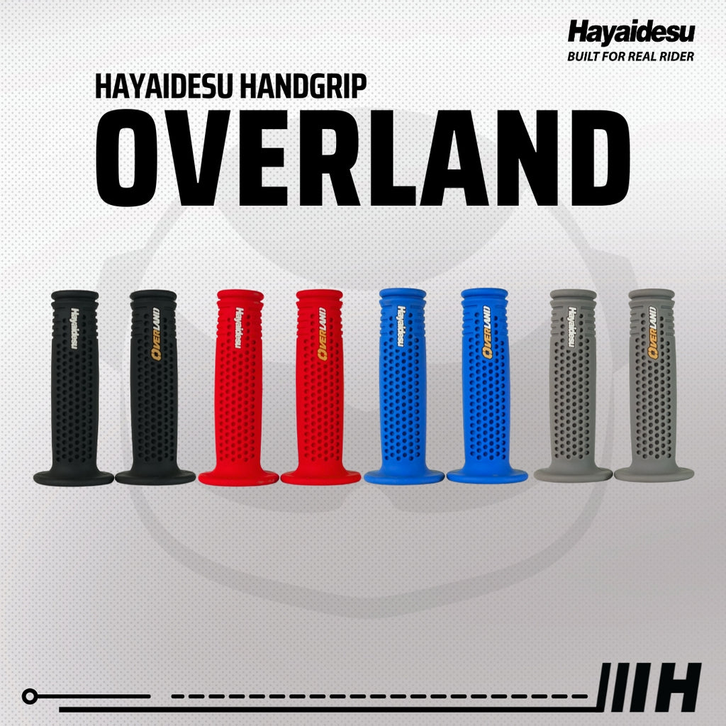 Hayaidesu Handgrip OVERLAND - Hand Grip Motor Sport & Matic ADV, PCX, NMAX, Aerox, Ninja, Zx, CBR, R25, GSX (Ujung Terbuka)