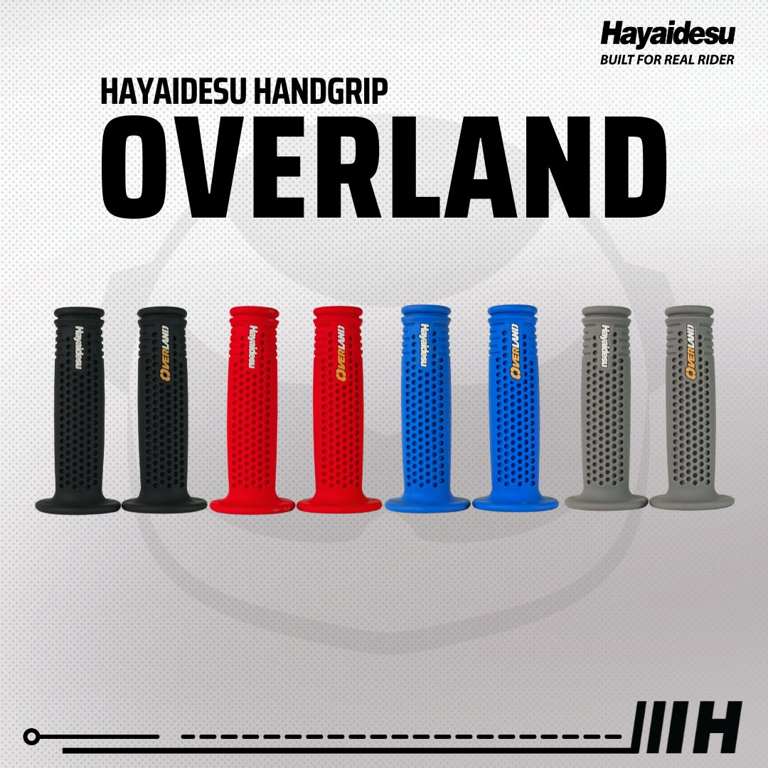 Hayaidesu Handgrip OVERLAND - Hand Grip Motor Sport & Matic ADV, PCX, NMAX, Aerox, Ninja, Zx, CBR, R25, GSX (Ujung Terbuka)