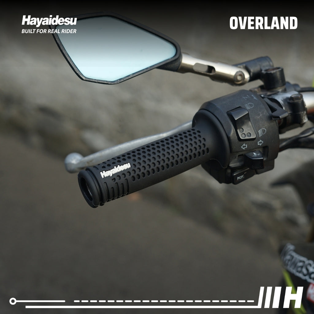 Hayaidesu Handgrip OVERLAND - Hand Grip Motor Sport & Matic ADV, PCX, NMAX, Aerox, Ninja, Zx, CBR, R25, GSX (Ujung Terbuka)