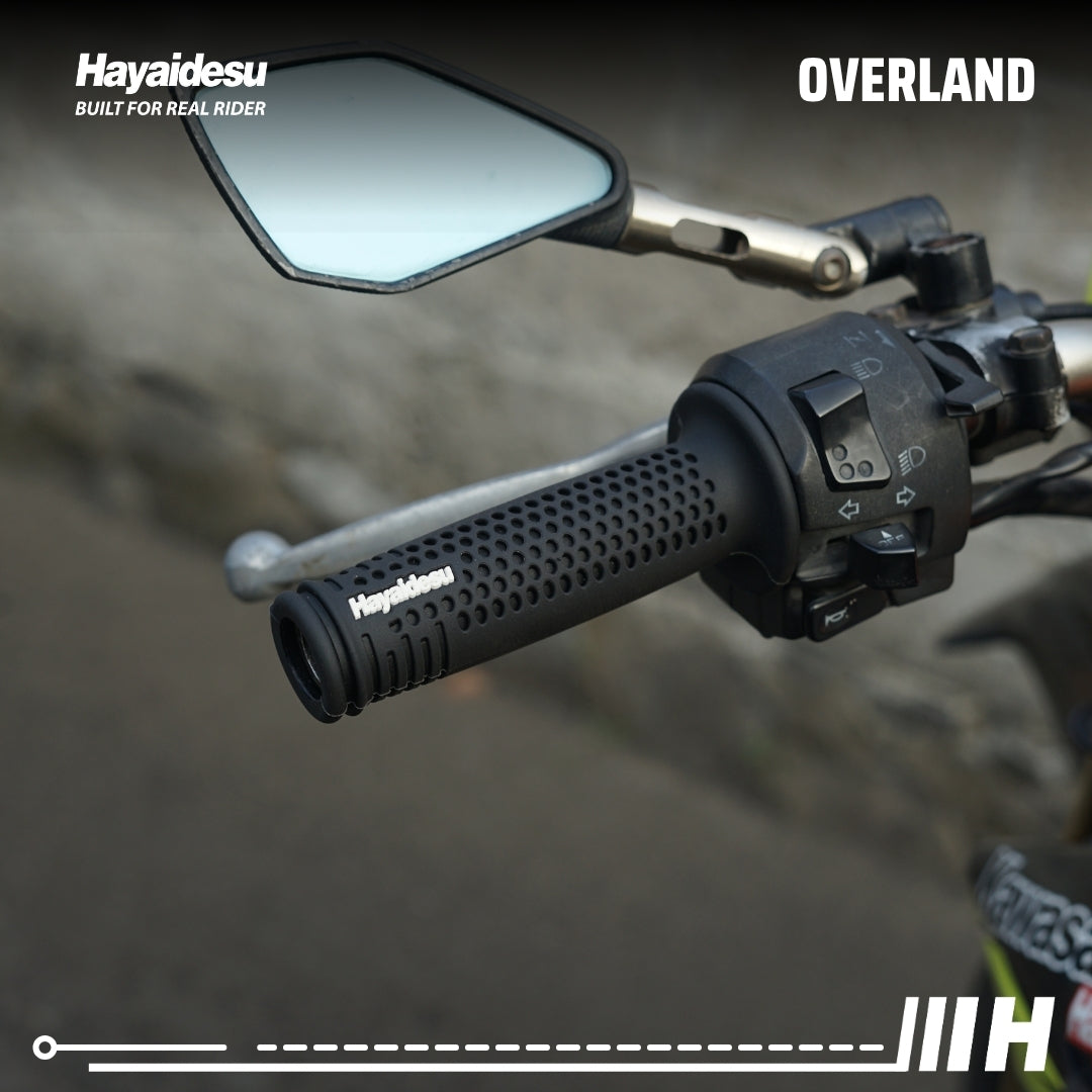 Hayaidesu Handgrip OVERLAND - Hand Grip Motor Sport & Matic ADV, PCX, NMAX, Aerox, Ninja, Zx, CBR, R25, GSX (Ujung Terbuka)