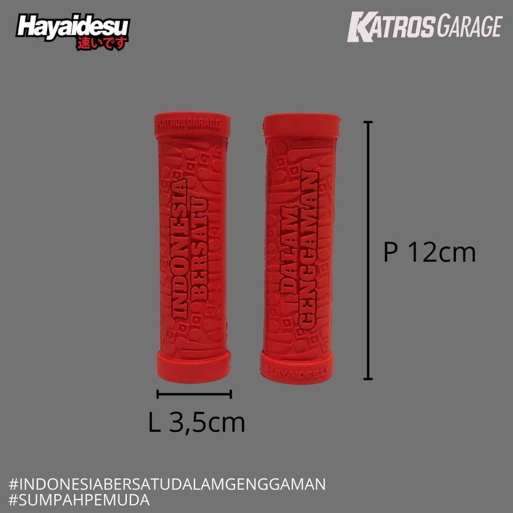 Hayaidesu x Katros Garage  Hand Grip "INDONESIA SATU"  - Universal Handgrip