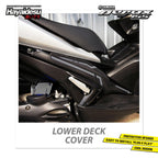Hayaidesu Lower Deck Protector Aerox Old Aksesoris Decal Variasi Carbon Pelindung Body Aerox