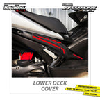 Hayaidesu Lower Deck Protector Aerox Old Aksesoris Decal Variasi Carbon Pelindung Body Aerox