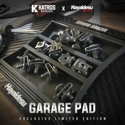 GARAGE PAD - KATROS GARAGE X HAYAIDESU Alas Standar Tengah Motor Multifungsi
