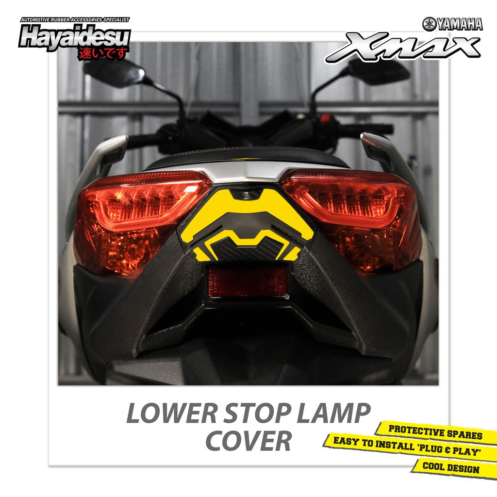 Hayaidesu Lower Stop Lamp Cover Protector Yamaha XMAX OLD Aksesoris Decal Variasi Carbon Xmax
