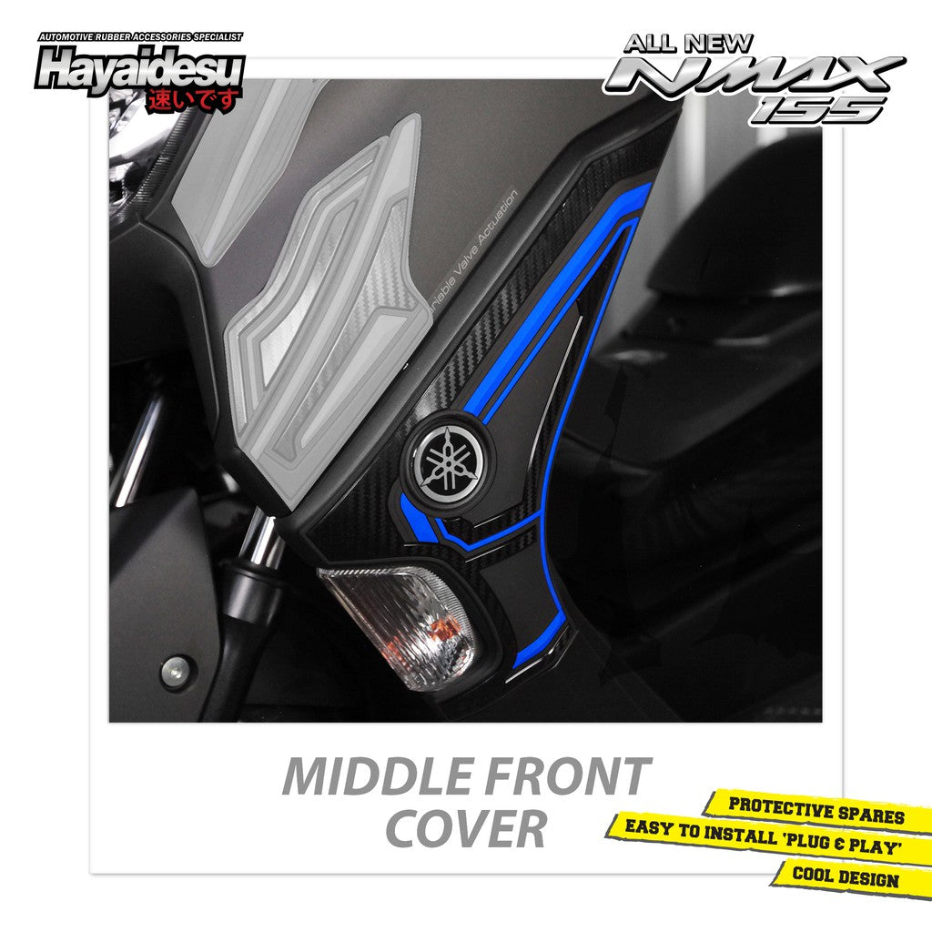 Hayaidesu All New NMAX 2020-2023 Middle Front Cover Variasi Body Protector Aksesoris Motor