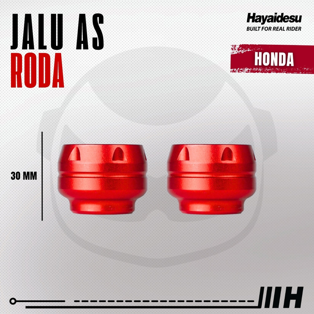 Hayaidesu Jalu As Roda Depan Honda CNC Aluminium Anodize