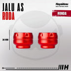 Hayaidesu Jalu As Roda Depan Honda CNC Aluminium Anodize