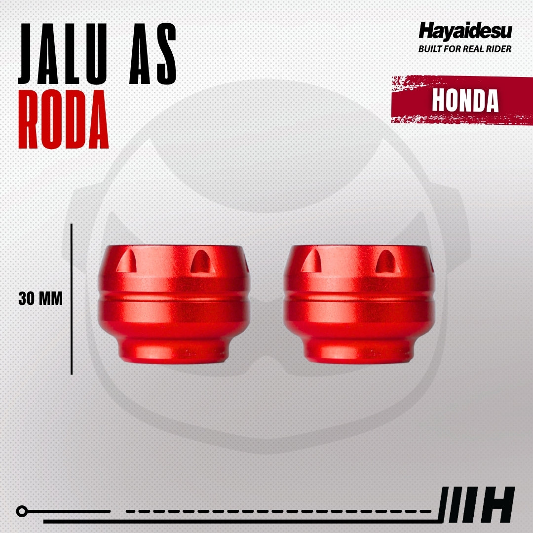 Hayaidesu Jalu As Roda Depan Honda CNC Aluminium Anodize