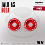 Hayaidesu Jalu As Roda Depan Honda CNC Aluminium Anodize