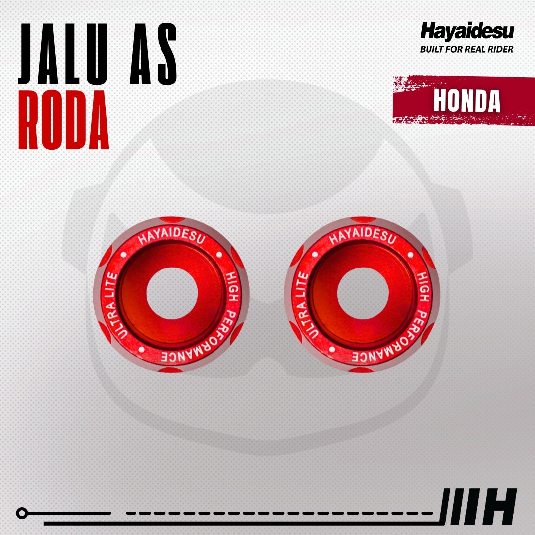 Hayaidesu Jalu As Roda Depan Honda CNC Aluminium Anodize