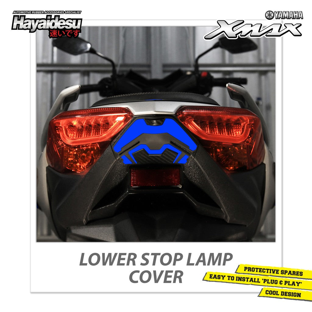 Hayaidesu Lower Stop Lamp Cover Protector Yamaha XMAX OLD Aksesoris Decal Variasi Carbon Xmax