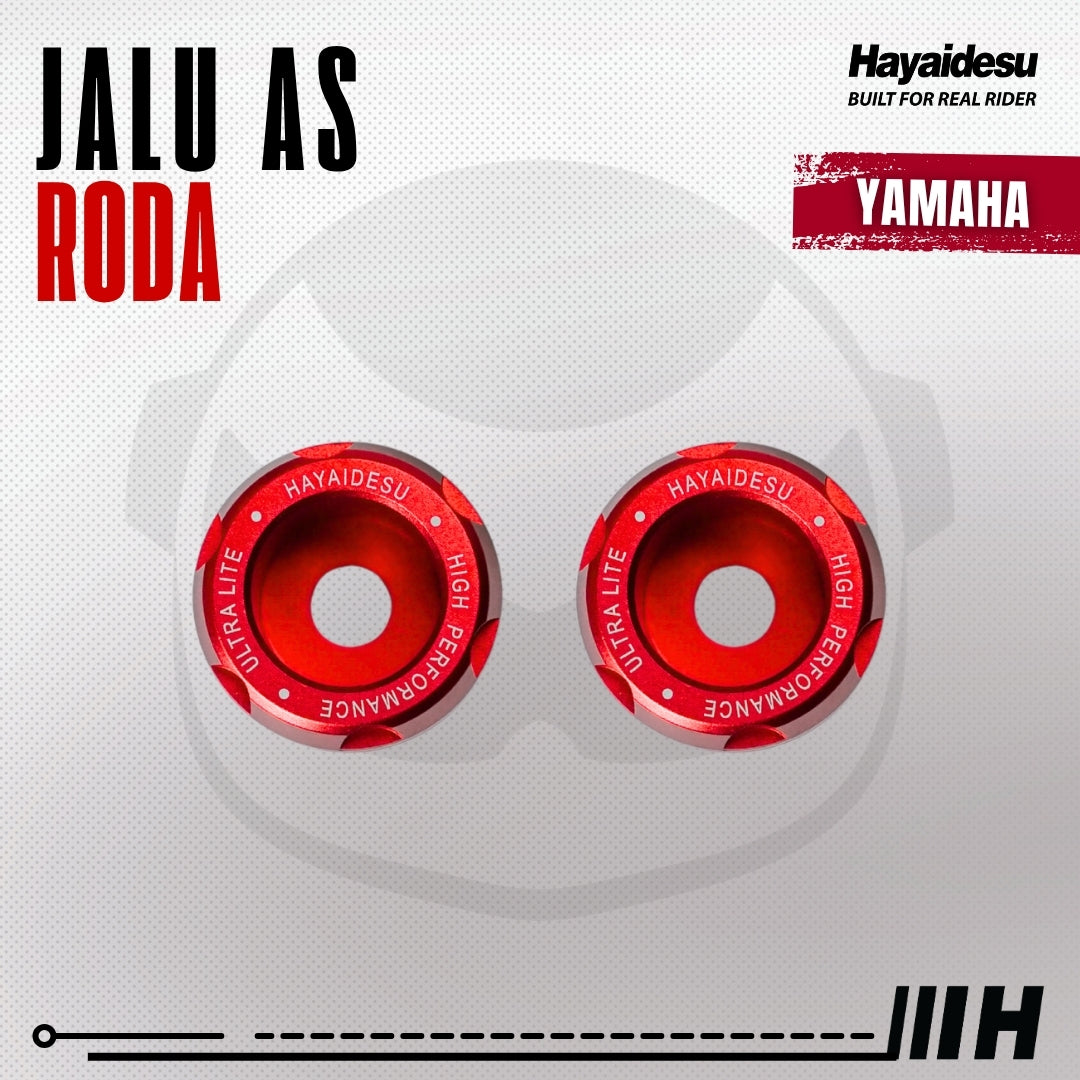 Hayaidesu Jalu As Roda Depan Yamaha CNC Aluminium Anodize