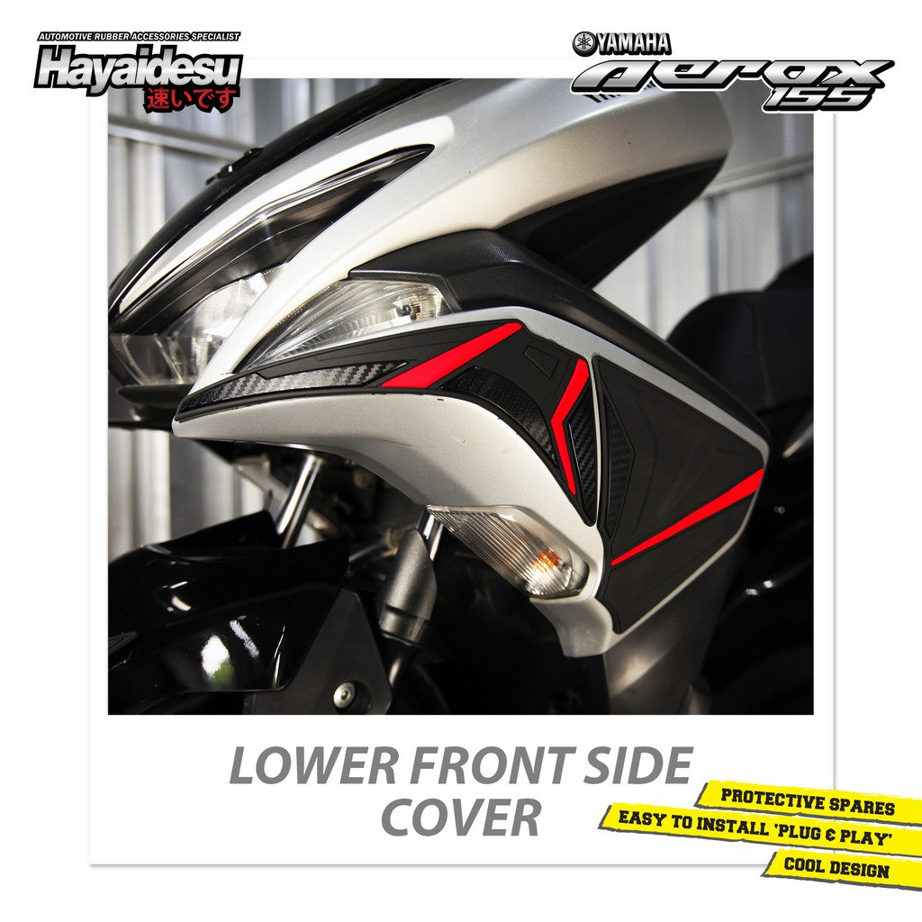 Hayaidesu Lower Front Side Protector Cover Aerox Old Aksesoris Decal Variasi Carbon NVX