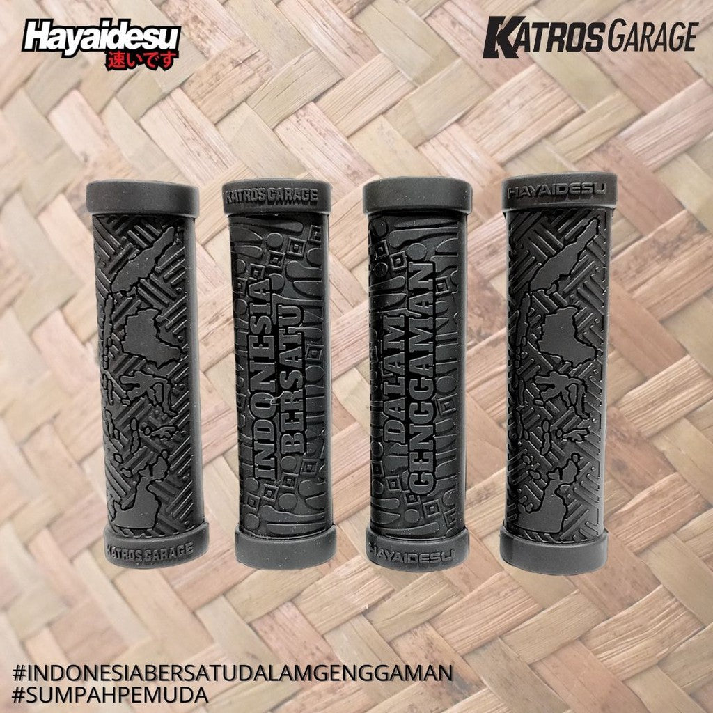 Hayaidesu x Katros Garage  Hand Grip "INDONESIA SATU"  - Universal Handgrip