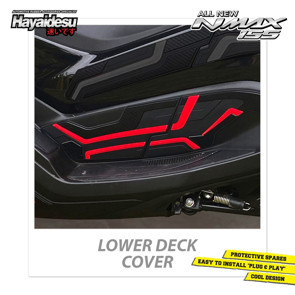 Hayaidesu All New NMAX 2020-2024 Lower Deck Cover Variasi Body Protector Aksesoris Motor