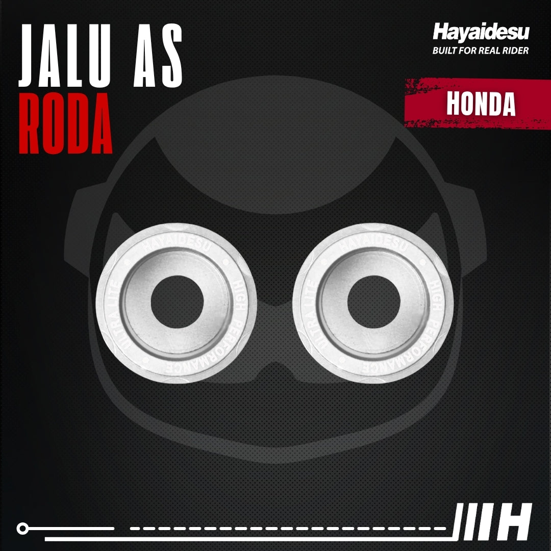 Hayaidesu Jalu As Roda Depan Honda CNC Aluminium Anodize