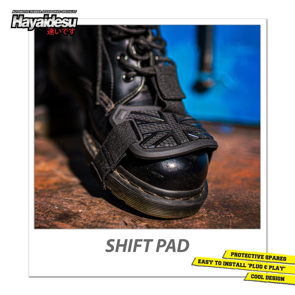 Hayaidesu Protective Shift Pad Pelindung Sepatu Motor