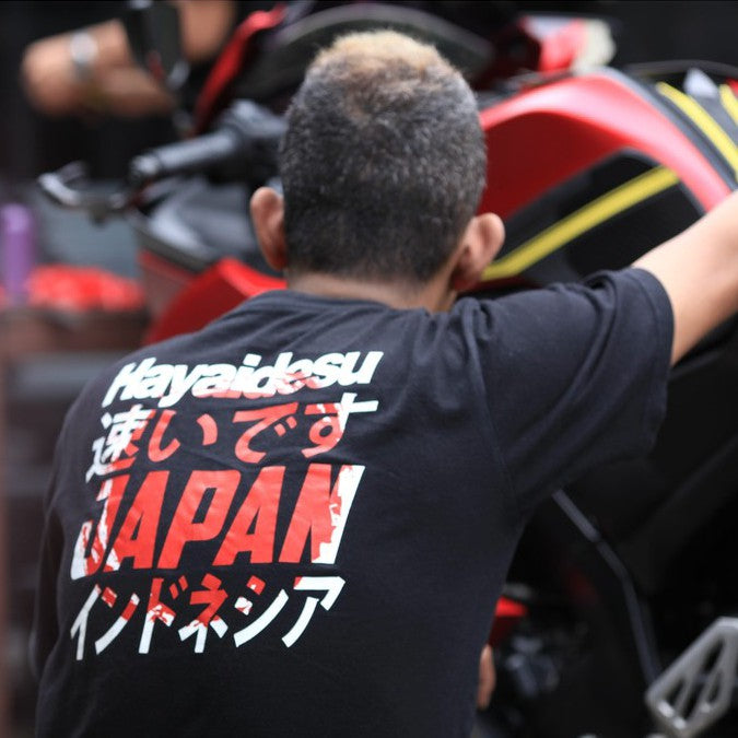 Hayaidesu Japan Back Print T Shirt Short Sleeve