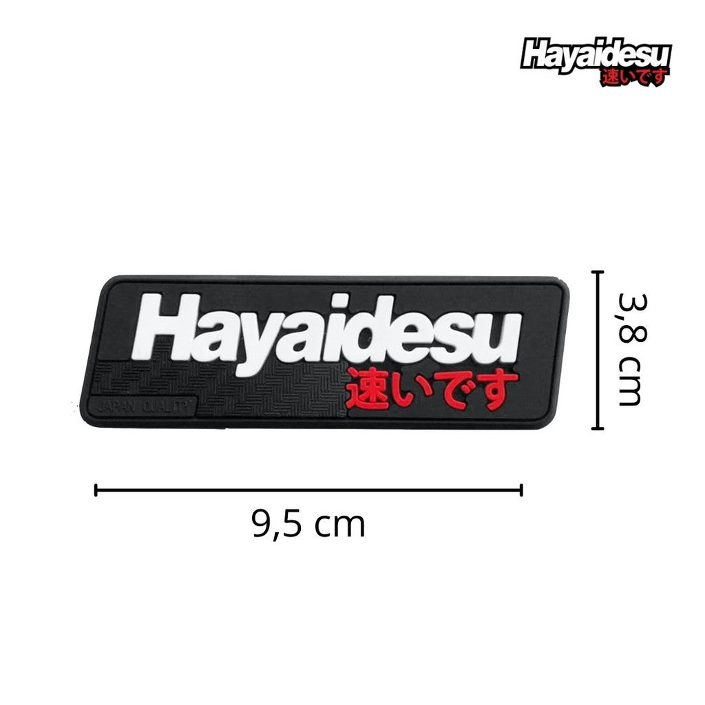 Hayaidesu Logo Rubber Sticker