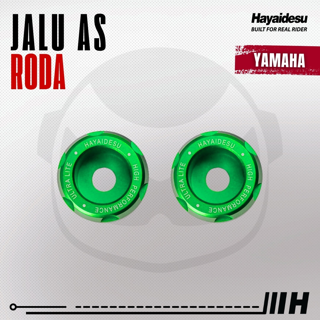 Hayaidesu Jalu As Roda Depan Yamaha CNC Aluminium Anodize